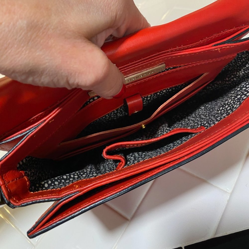 Loeffler Randall Orange Python Crossbody Handbag - image 4